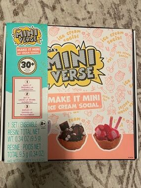 MGA Mini Verse Make It Mini Ice Cream Social Kit - Pink & Teal